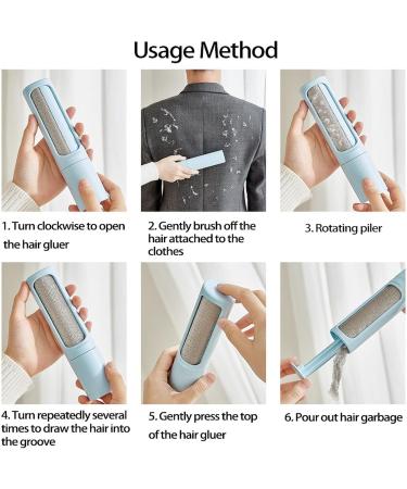 Lilo & Filou Lint Roller - Self-Cleaning Reusable Travel Size Pet Hair Remover for Cats & Dogs - Pearl White - Buy Online on SooperMarket.com