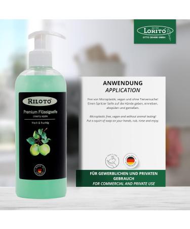 Shop Lorito Premium Liquid Soap - Creamy Apple (6 x 500ml) | Vegan & Allergy-Friendly Hand Soap for Sensitive Skin - Buy Online on SooperMarket.com