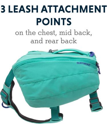 Luffwear Hundred Backpack for Large Dogs - Comfortable Saddlebag for Day Hikes | Front Range Day Pack in Aurora Teal Size L/XL - Buy Online on SooperMarket.com