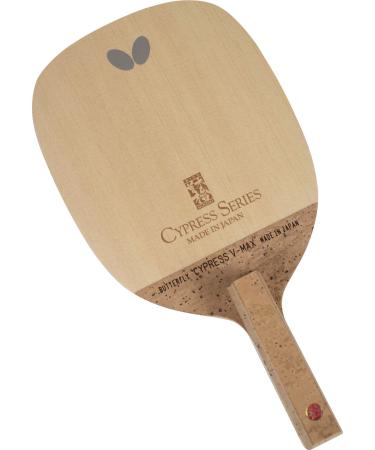 Butterfly Cypress V-Max S Table Tennis Blade - 1-ply Kiso Hinoki Blade - Japanese Style Penhold Blade - Professional Table Tennis Blade - Made in Japan