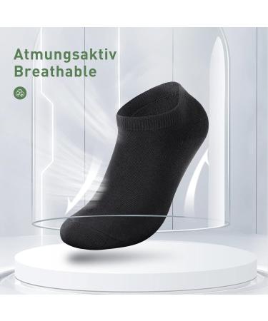 MOWENTI 10 Pairs Unisex Sneaker Socks | Breathable Cotton Ankle Sports Socks for Running & Leisure (Size 39-42) - 2 Black - Buy Online on SooperMarket.com