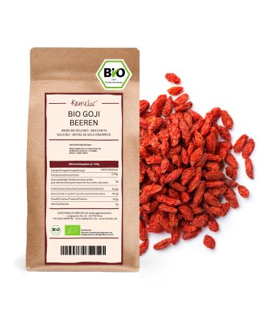 Kamelur 1kg dried organic goji berries without additives - sun -dried goji berries from certified organic cultivation unsuitable and unwissible as a snack or as an encore for a delicious muesli 1 kg (1 Pack)