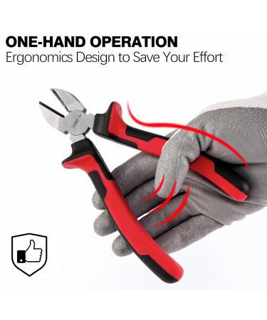 Sharp-Tec 2-Piece Wire Cutters Pliers Set - Professional Diagonal Cutting Pliers - Anti-Slip Handle - 160mm & 200mm - Side Cutters Nippers - Diagonal Pliers Set - Buy Online on SooperMarket.com