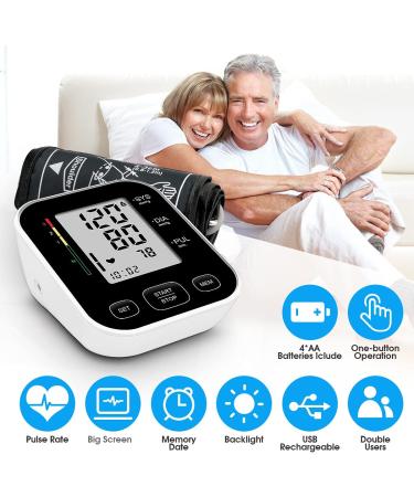 CARMAS Blood Pressure Monitor Upper Arm with Large Cuff - Large LCD Display, Automatic Machine, 240 Memory Sets (Black) - Buy Online on SooperMarket.com