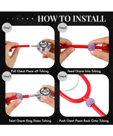 Buy 18 Bling Crystal Stethoscope Charms | Nurse & Vet ID Tags | Vibrant Colors for Accessories - Buy Online on SooperMarket.com