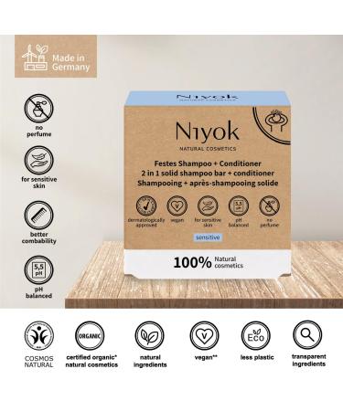 Natural Cosmetics 2-in-1 Solid Shampoo & Conditioner Bar - Sensitive Formula 80g | Eco-Friendly Hair Care - Buy Online on SooperMarket.com
