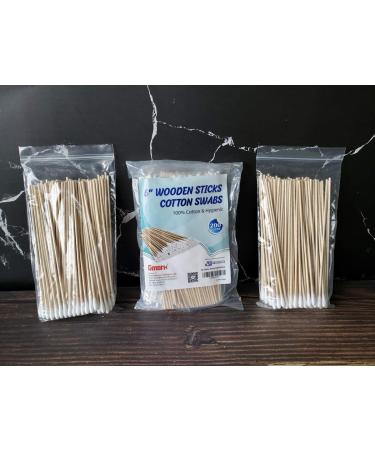 Gmark 200pcs 6 Cotton Swabs | Wooden Sticks Cotton Tipped Applicator GM1091A - Buy Online on SooperMarket.com