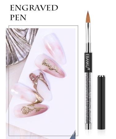 Ebanku 5-Part Nail Gel Brush Set | UV Gel & Acrylic Fingernails | Perfect for Nail Art Painting & Design | Nail Accessories for Manicure & Pedicure - Buy Online on SooperMarket.com