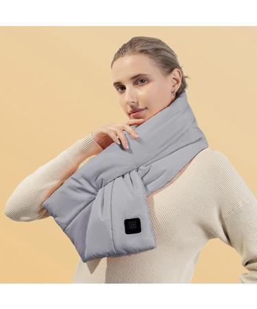 Zceplem Electric Neck Heating Pillow - 3 Temperature Settings Warm Collar for Men & Women Gray Heating Scarf for Outdoors - Buy Online on SooperMarket.com