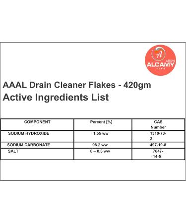 Buy Pure Caustic Soda Drain Cleaner Flakes 420GM | Powerful Chimney Cleaner for Deep Cleaning - Buy Online on SooperMarket.com