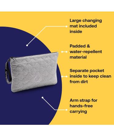 Bugaboo Changing Clutch with Waterproof Mat - Light Grey M lange - Buy Online on SooperMarket.com