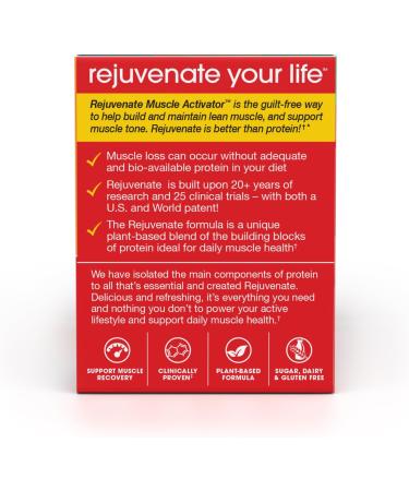 Rejuvenate Muscle Activator Drink Mix Sticks Single Serving Protein Powder Packets to Go - Raspberry Burst 30 Count - Buy Online on SooperMarket.com