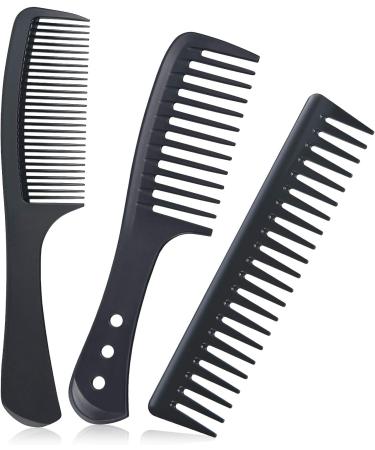 URAQT Hairdressing Combs Set 3 Pack Wide Tooth Combs Heat Resistant Anti-static Carbon Hair Brush Hair Comb for Long Wet or Curly Hair Detangling Wide Tooth Comb Set - Buy Online on SooperMarket.com