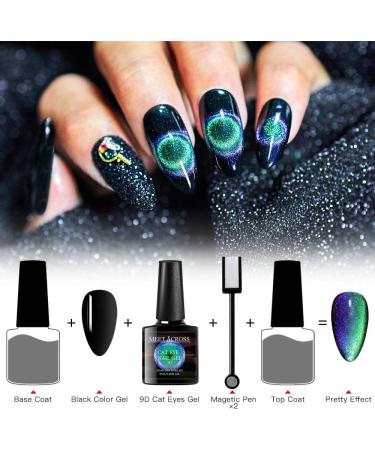 Cat Eye Gel Nail Polish Set Soak Off UV LED Light Starry Sky Effect Magic Gel Nail Polish Kit Manicure Nail Art Gift Kit 6 Colors Free Magnet Stick Galaxy - Buy Online on SooperMarket.com