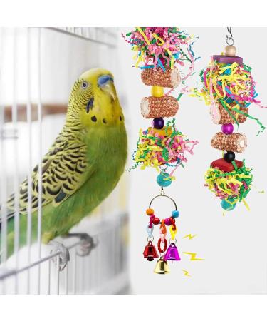 Aobuviou 3 Pack Budgie Toys Parrot Toys Bird Toys for Caged Birds Cockatiel Toys Bird Shredding Toy Foraging Shredder Toy Parrots Chewing Toys Parrot Cage Shredder Toy for Small Parakeets - Buy Online on SooperMarket.com