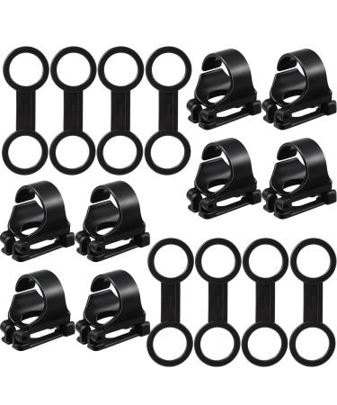 16 Pcs Dive Universal Plastic Clip Silicone Snorkel Keeper Snorkel Clip for Mask Black Snorkel Mask Clip Snorkel Attachment Clip Tube Holder Gear Spare Part Accessories Snorkeling Equipment for Diving