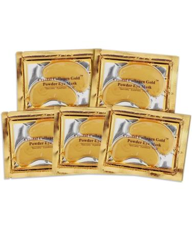 24K Gold Bio Collagen Crystal Face Mask + Eye Mask + Lip Mask Set for Anti-Aging Skin Care (5 pairs) - Buy Online on SooperMarket.com