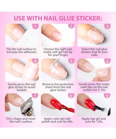 Saviland Soft Nail Gel Tips - 480PCS Short Coffin Full Cover Matte False Nail Tips for DIY Nail Art & Extensions - Perfect Valentine Gift - Buy Online on SooperMarket.com