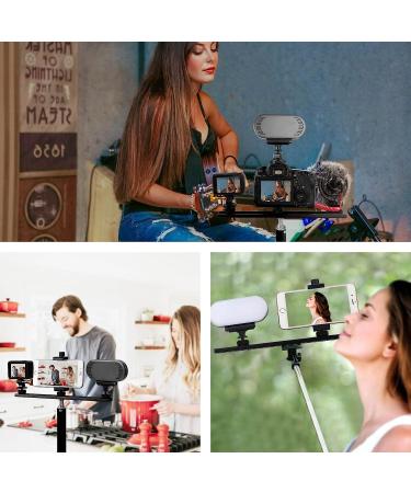 Aluminum Cold Shoe Extension Bar for Dual Camera Flash Mount - 1/4 & 3/8 Screw Tripod Bracket, Adjustable and Sturdy - Ideal for LED Video Light and Flash Photography - Buy Online on SooperMarket.com