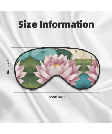 SSIMOO Lotus Flower Namaste Eye Mask - Breathable Soft Sleep Patch for Travel & Relaxation - Black - Buy Online on SooperMarket.com