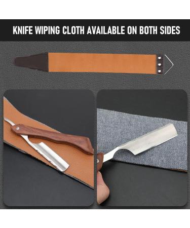 Stainless Steel Cut Throat Razor Kit for Men - Single Edge Shaving Blades Ideal for Barber, Home & Salon Use - Straight Razor Gift Set - Buy Online on SooperMarket.com