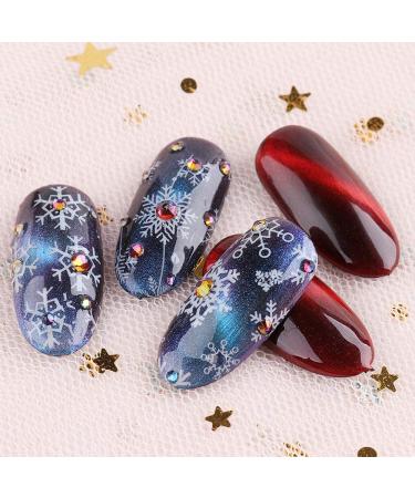 Snowflake Nail Foil Transfer Stickers - Christmas Nail Art Supplies for Festive Manicure - 10 Sheets - Buy Online on SooperMarket.com