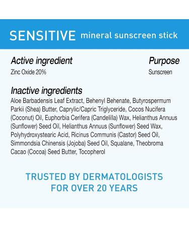 Buy Blue Lizard SPF 50+ Sensitive Stick Sunscreen - 0.5 oz (Pack of 6) | Best Australian Sunscreen for Sensitive Skin - Shop Now - Buy Online on SooperMarket.com