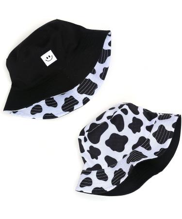Reversible Smiley Face Bucket Hat for Women - Beach Vacation Sun Cap - Buy Online on SooperMarket.com