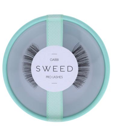 Sweed Professional False Lashes in Black Style Gabbi Hollywood Volume with Graduated Weightless Length Flexible Clear Band Up to 10 Wears