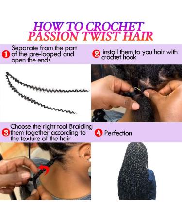 18 inch Passion Twist Water Wave Crochet Braids Hair - 7 Packs | Long Bohemian Locs | Synthetic Hair Extensions for Spring Twist and Fluffy Style - Buy Online on SooperMarket.com