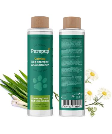 PUREPUP All Natural Calming Dog Shampoo & Conditioner with Lemongrass oil and Chamomile Soothing for Normal Dry Itchy or Allergy Sensitive Skin Long Lasting Natural Scent XXL Package