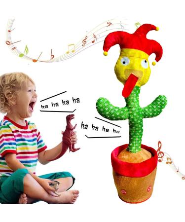 Dancing Cactus Toy - Interactive Plush Singing Cactus Repeats & Dances - USB Rechargeable - Fun Christmas Decor Piece - Buy Online on SooperMarket.com