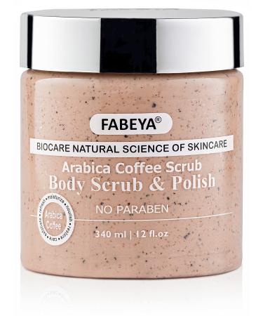 ARABICA COFFEE BODY SCRUB AND POLISH FABEYA BIOCARE NATURAL - NO PARABENS AND SULPHATES - 340 ML