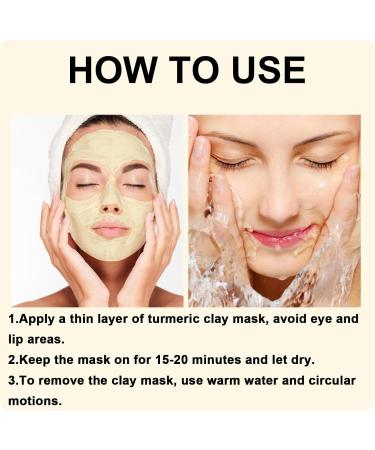 Turmeric Dark Spot Masks Acne Treatment Hyperpigmentation Treatment Contain Turmeric Vitamin C and Kaolin Clay Deep Cleansing and Reduce Acne Dark Spots Face Masks Skincare. - Buy Online on SooperMarket.com