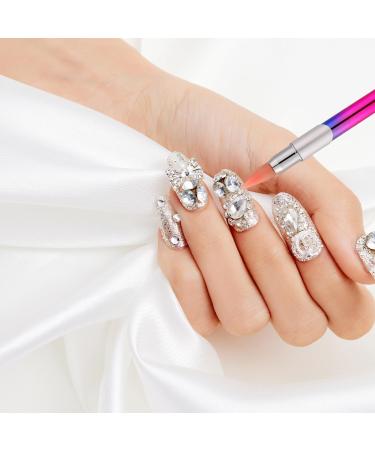 2-Piece Rhinestone Picker Set with Interchangeable Wax Tip - Nail Art Applicator Tool for Perfect Manicures - Buy Online on SooperMarket.com