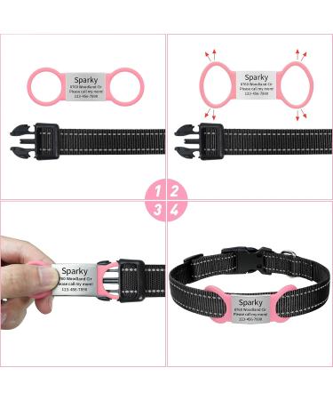 Personalized Pink Dog Tags - 2 Pack Engraved ID for Small & Medium Breeds | Tagme - Buy Online on SooperMarket.com