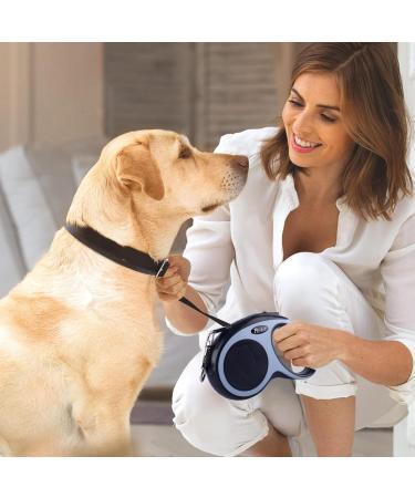 New Classic Retractable Dog Leash for Dogs up to 15kg - Ultra Strong 5m Belt with 360 Guiding & Braking - Black - International Shipping - Buy Online on SooperMarket.com