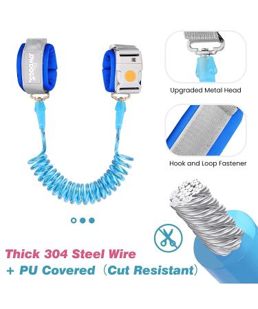 Zooawa Toddler Leash 2Pack  Toddler Kids Harness Anti Lost Wrist Link with Magnetic Lock  Reflective Safety Baby Child Walking Hook and Loop Wristband Leash for 3 Years Old Boys Girls  Blue+Pink - Buy Online on SooperMarket.com