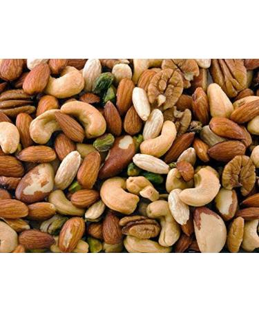 Farm Fresh Nuts Dry Roasted Deluxe Mixed Nuts with Himalayan Salt - 1lb Pack - Almonds, Brazil Nuts, Cashews, Pecans & Pistachios - Premium Quality Snack Mix - Buy Online on SooperMarket.com