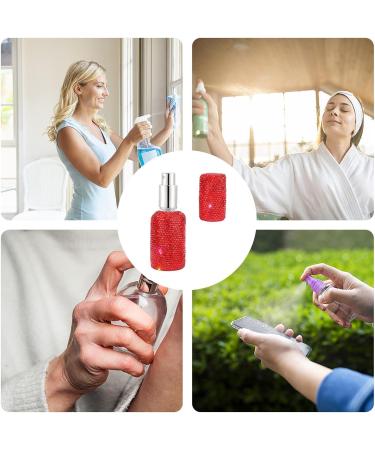 TROONZ Rhinestone Perfume Travel Refillable Bottle | 30ml Portable Spray Atomizer Bottle | Travel Reusable Bottle Container Empty Perfume Spray Bottle For Travel - Buy Online on SooperMarket.com