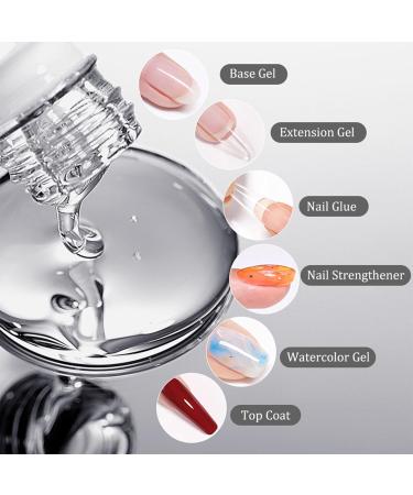 HERBENJOY Builder Gels 5 In 1 Nail Extension Gel 15ml Pink Strengthening Gel Base Gel Color Gel Nail Polish Foundation Gel Rhinestones Glue Gel For Nail Art (05 Clear) - Buy Online on SooperMarket.com