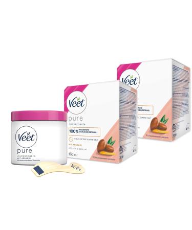 Sugaring sugar paste for hair removal 2-pack for noticeably smooth skin for up to 4 weeks Veet sugar paste 2x250ml