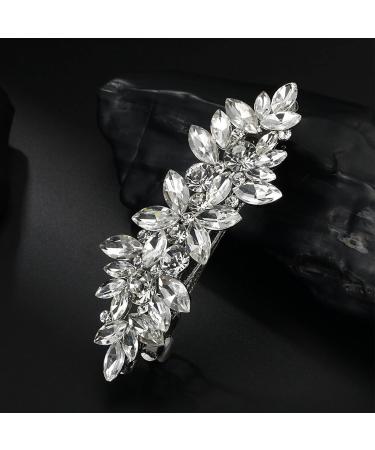 Crystal Pearl Rhinestone Barrette 2Pcs - Elegant Wedding Hair Accessories for Women - Buy Online on SooperMarket.com