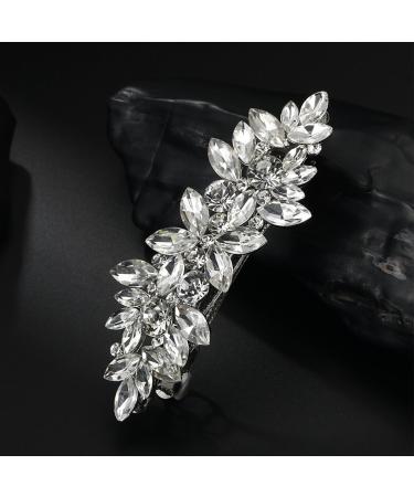 Barrette Crystal Hair Clips Rhinestone Bride Wedding Hair Accessories Elegant Jewelry Hair Decorations For Women Bridal Wedding Party Gift A-6