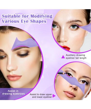 Catcan 5-in-1 Eyeliner Stencils for Eyes - Reusable Silicone Tool for Beginners - Purple - Buy Online on SooperMarket.com