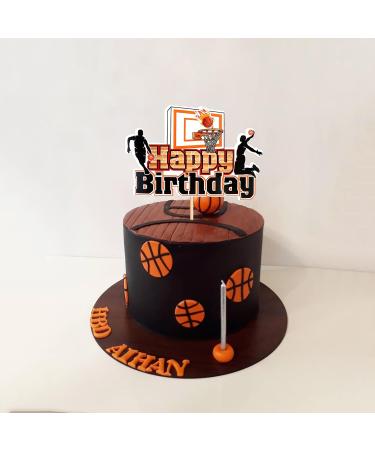 Basketball Cake Topper - Happy Birthday Shield | Sports Theme Decor for Young Girls - Buy Online on SooperMarket.com