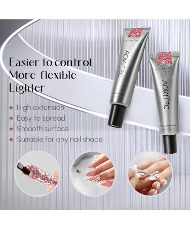 Aokitec 60ml Diamond Red Nail Extension Gel - UV Nail Polish for Salon & DIY Nail Design - Buy Online on SooperMarket.com