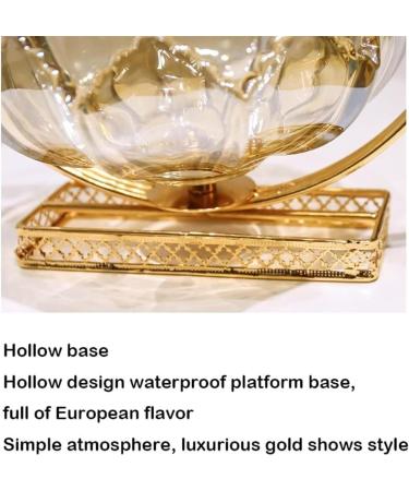 Kitchen Countertop Fruit Rack Fruit Basket Crystal Glass Elegant Fruit Basket with Alloy Holder Fruit Dessert Snacks Bowl Serving Bowl for Counter Fruit Trays for Party Onecolor - Buy Online on SooperMarket.com