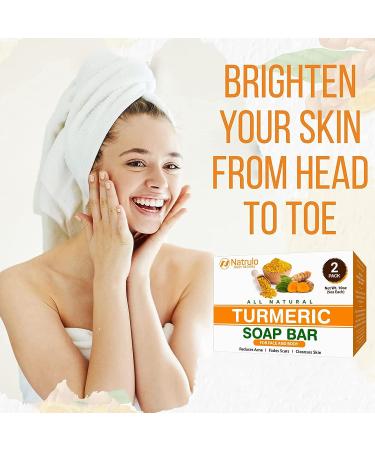 Natural Turmeric Soap Bar for Face & Body - Skin Brightening, Acne Reduction & Dark Spot Lightening - 5oz Bar Soap for All Skin Types - Buy Online on SooperMarket.com