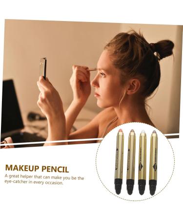 WOONEKY 4pcs Highlighter Eyeshadow Pencil Eye Makeup Tool Glitter Crayons Eyeshadow Stick Makeup Pen Plastic - Buy Online on SooperMarket.com